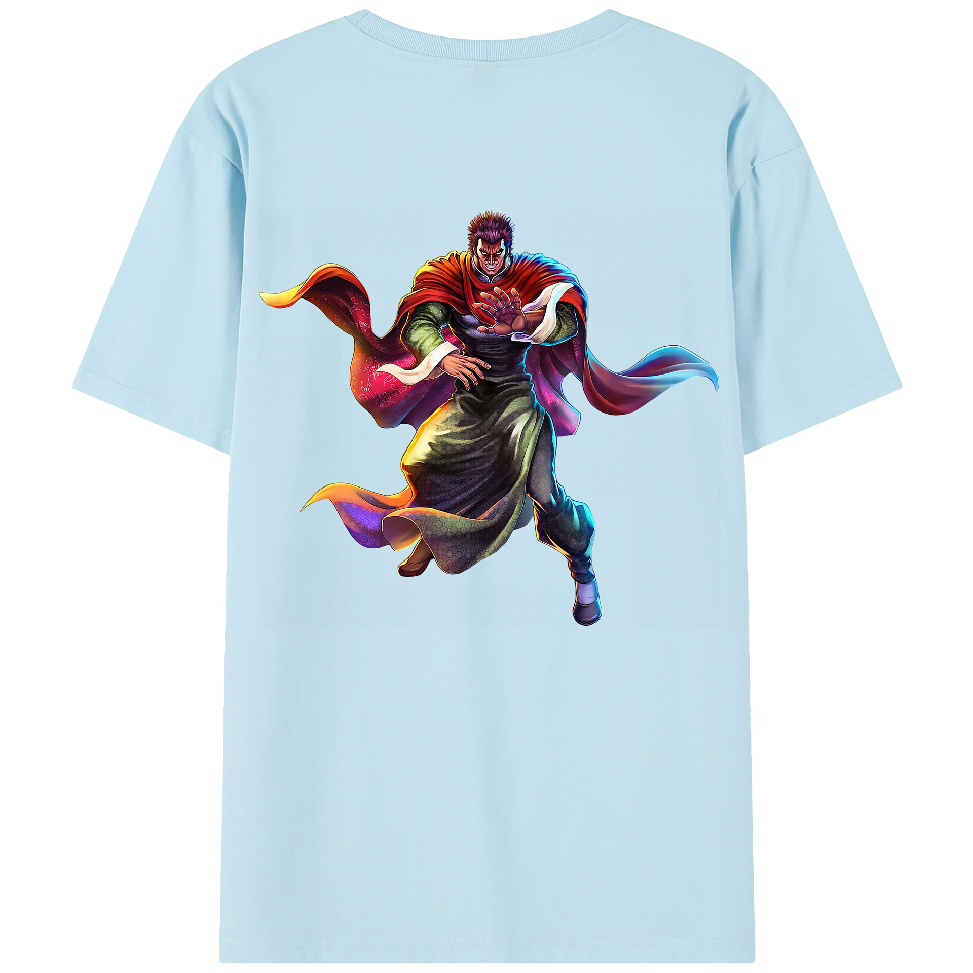 （画像用） 北斗の拳 Fist of the North Star 綿100％半袖Tシャツ（背面プリント）